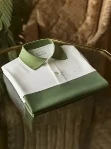 Men’s Business Logo Button-Down Short Sleeve