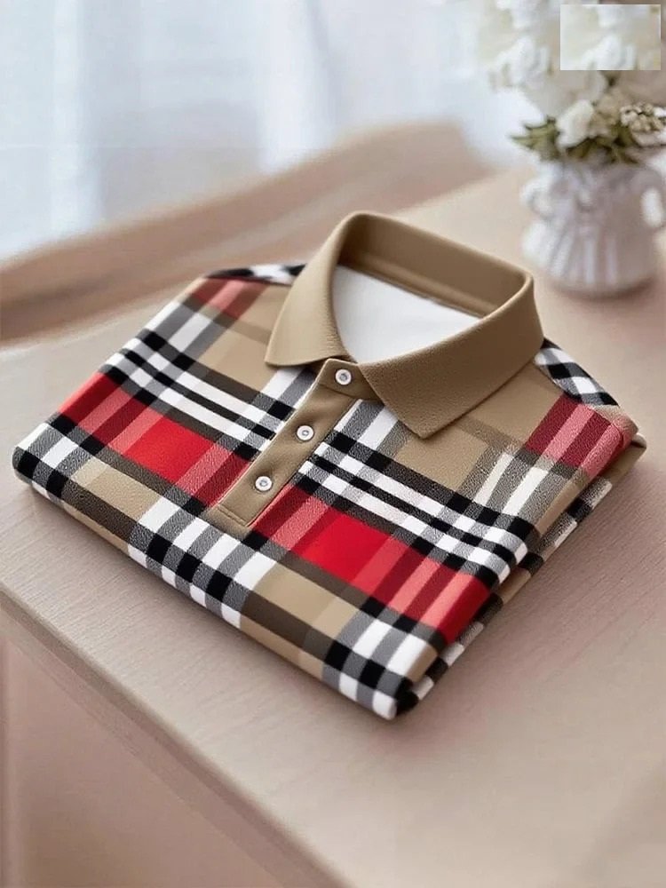 Men’s Business Casual Button Short Sleeve Shirt Polyester