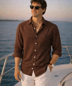 Brown Premium Linen Shirt