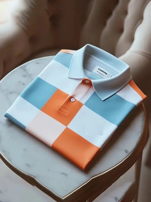 Men’s Classic Business Logo Button Short Sleeve