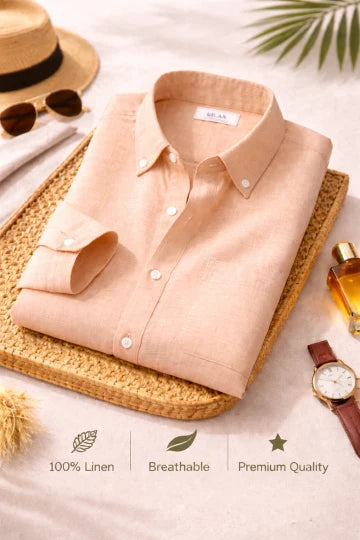 Men's Premium Linen Shirt Combo Set 5 Linen Shirts Combo Pack (4 Shirts)