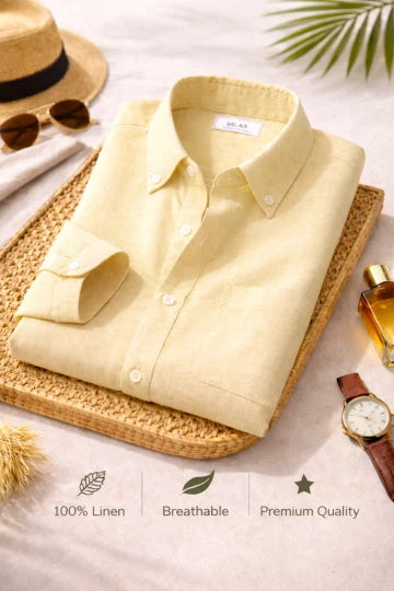 Men's Premium Linen Shirt Combo Set 5 Linen Shirts Combo Pack (4 Shirts)