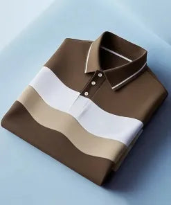 Men’s Classic Business Water Ripple Logo Print Button-Down Shirt Big & Tall