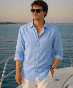 Sky Blue Premium Linen Shirt