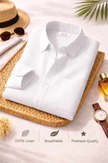 Men's Premium Linen Shirt Combo Set 5 Linen Shirts Combo Pack (4 Shirts)