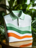 Men’s Classic Business Logo Button Short Sleeve Shirt
