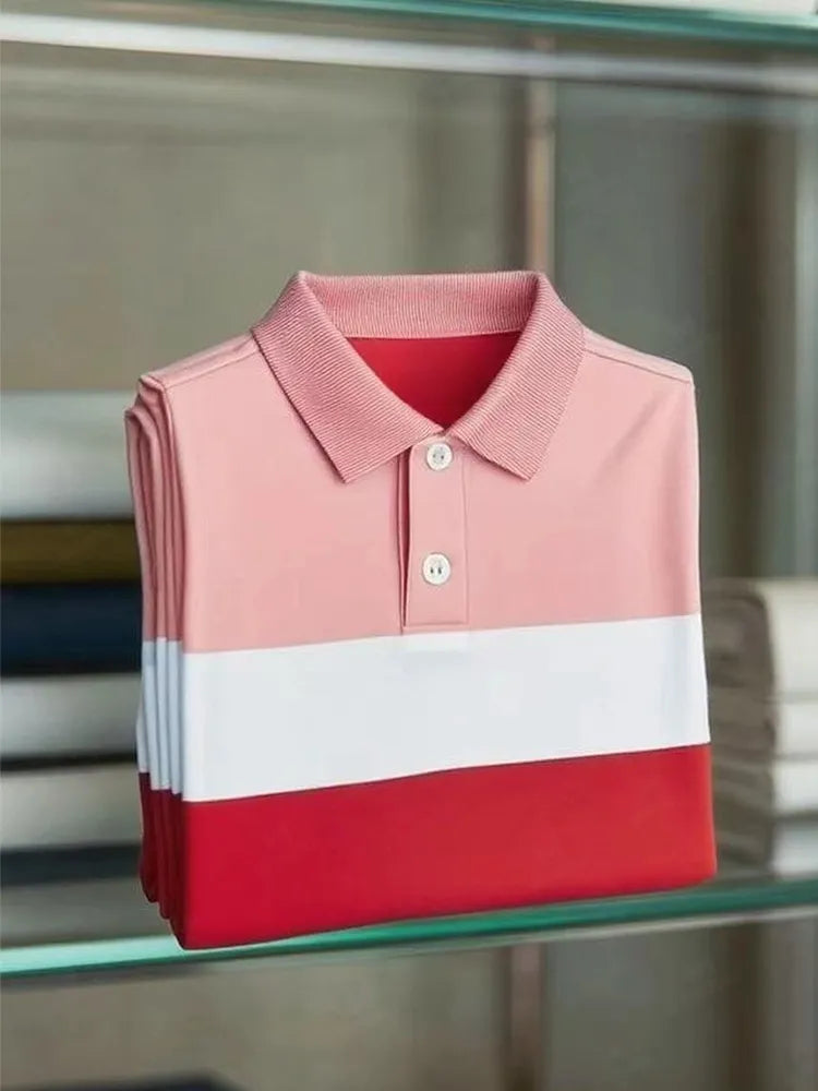 Basic Casual Stylish Stripe Printed Shirt Stretch Comfort Camping Pullover Shirt Big Tall