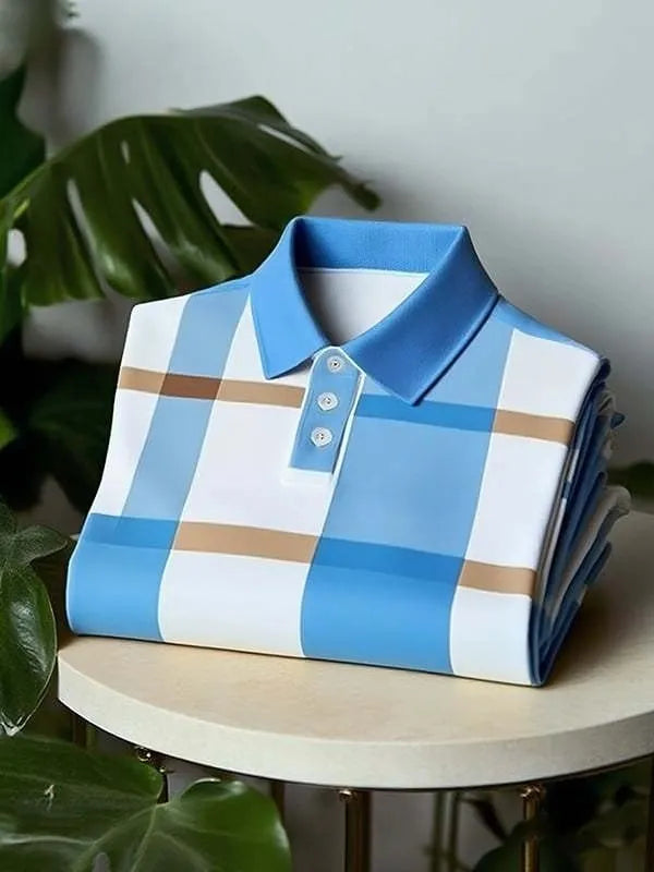 Print Art Button Stretch Men’s Short Sleeve Big & Tall