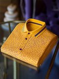 Men’s Classic Business Logo Button Short Sleeve Shirt