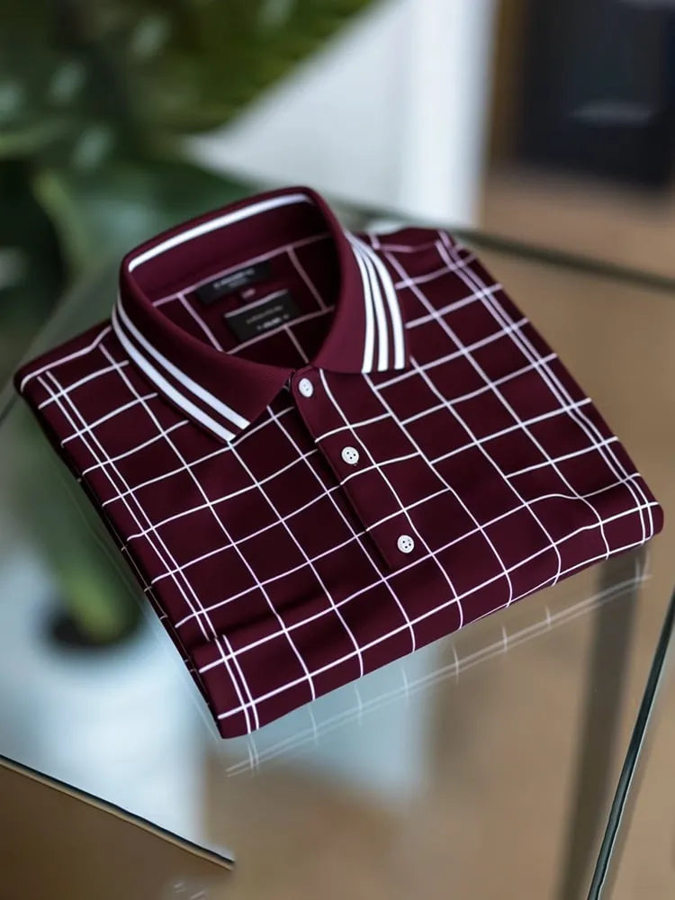 Men’s Classic Business Logo Button Short Sleeve Shirt