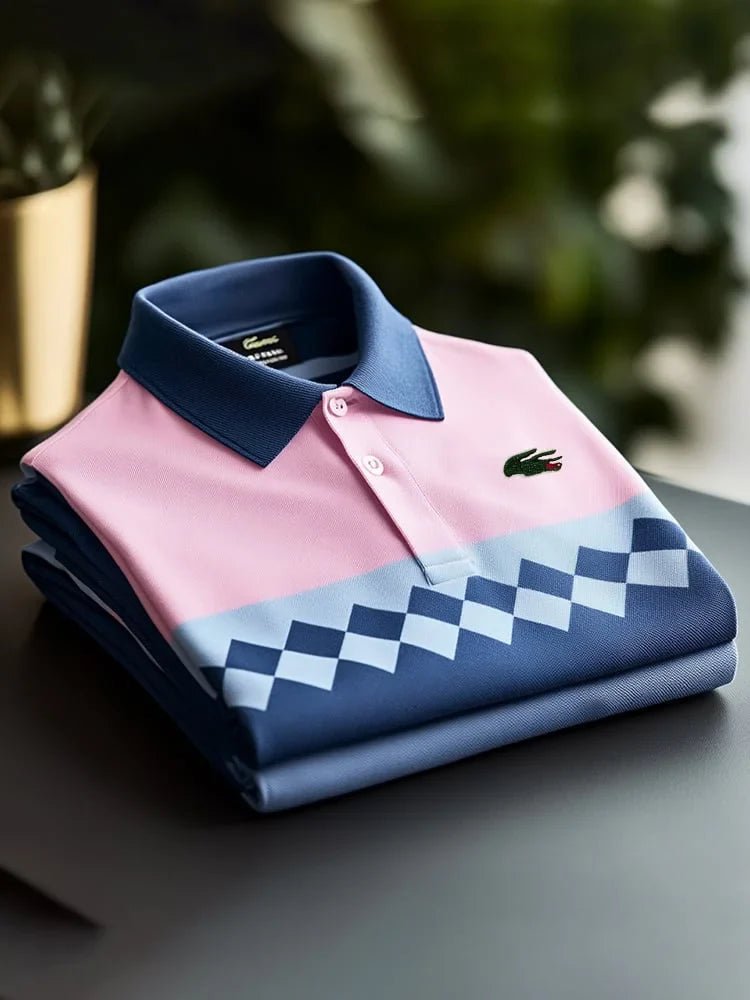 Balltoy Men’s Classic Business Logo Button Short Sleeve Shirt